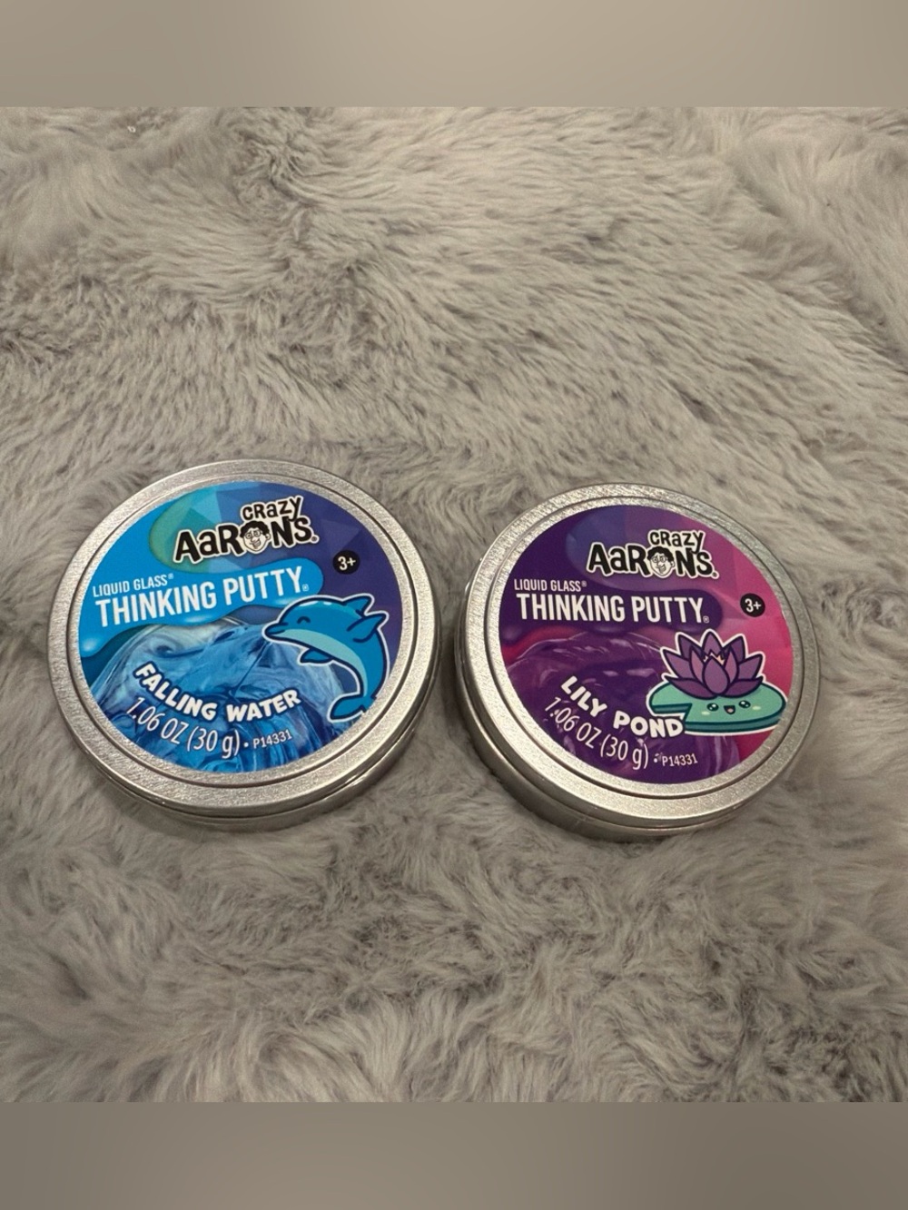 Crazy Aaron's Thinking Putty Duo — Falling Water Blue & Lily Pond Purple